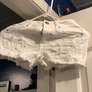 White American eagle shorts